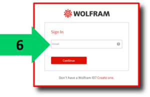 Entre na conta do Wolfram com seu Email