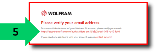 Link de verificao Email Wolfram Alpha